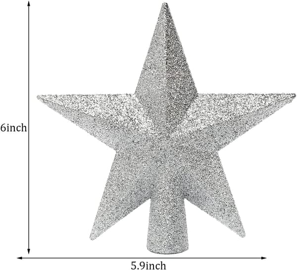 Stjerne juletre, glitter juletre dekorasjon, plast C