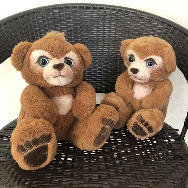 Interaktiv kosebamse Cubby, den nysgjerrige flerfargede bjørnen