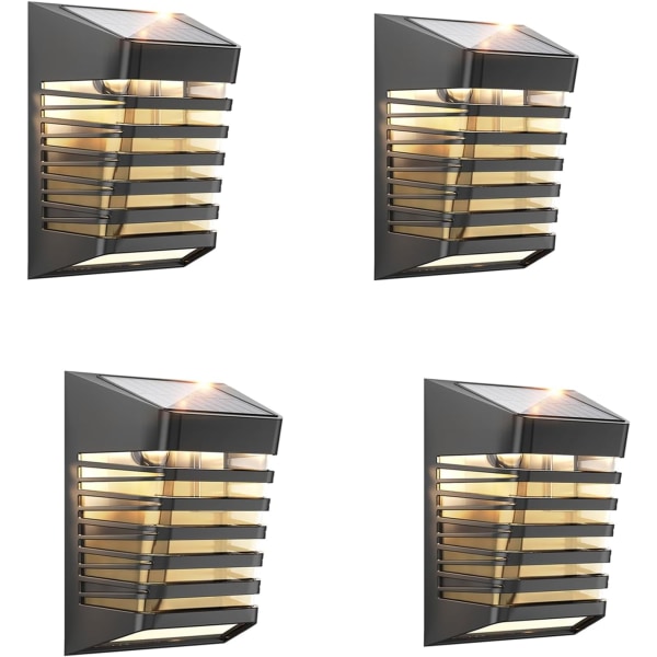 Solcellslampor utomhus - 4-pack, solcellslampor för trädgård, 2 lägen