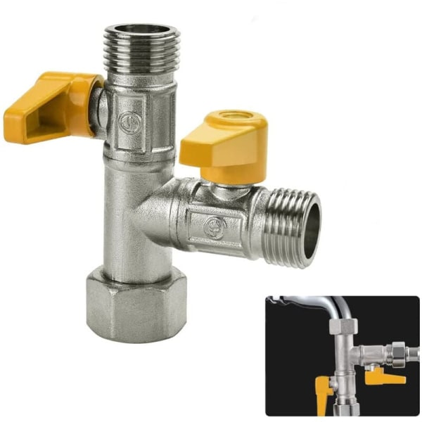 1PC 3-way valve T-connector 3-way toilet faucet G 1/2 hand shower