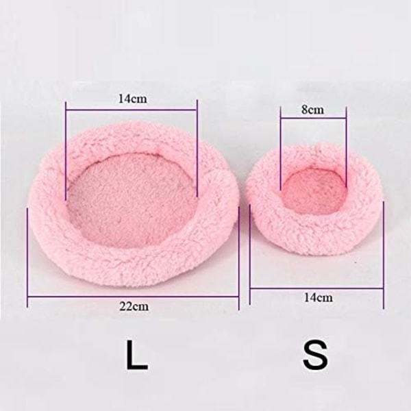 1 stk Myk, koselig rund fleece varm hamster seng sovematte for rotte, H