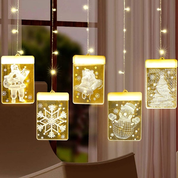 LED USB-lyssnor, 3D juledekorasjon, festdekorasjon