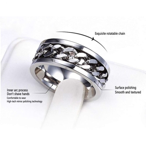 Antistressring med flasköppningsfunktion silver 20,7 mm Silv