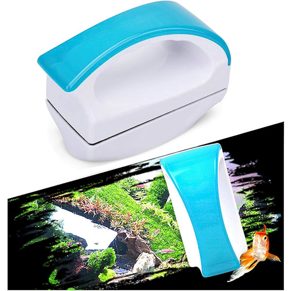 Magnetisk rengöringsborste för akvarium, akvarieglasborste l magneter