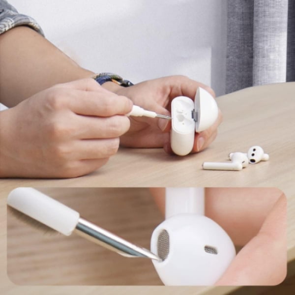 Rengjøring for Airpods / Hodetelefoner - 3 i 1 Rengjøringspenn