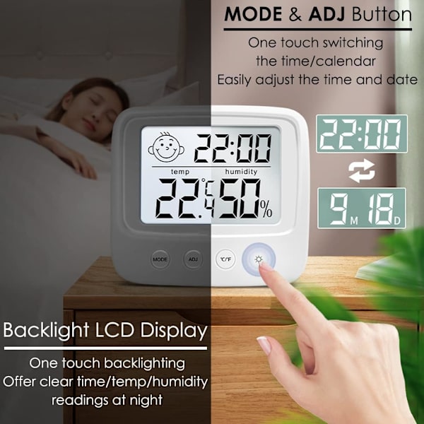 Inomhus termometer digital hygrometer, hög noggrannhet temperatur