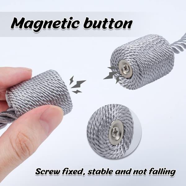 4-pack magnetiska gardinbindningar, magnetiska spännen gardinbindningar, H