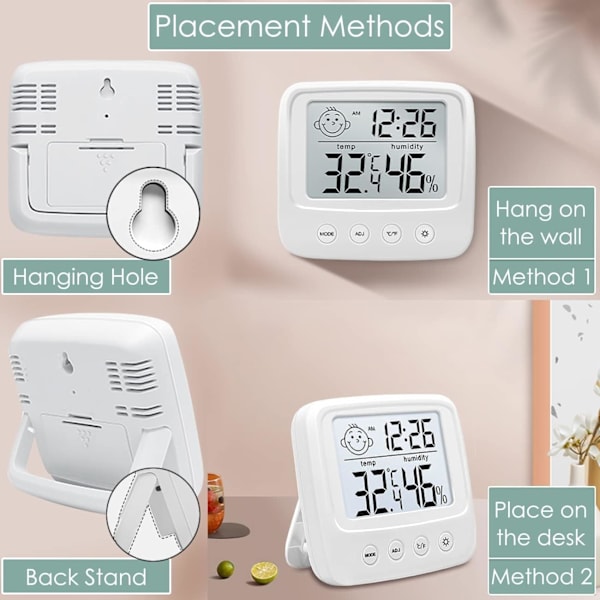 Inomhus termometer digital hygrometer, hög noggrannhet temperatur