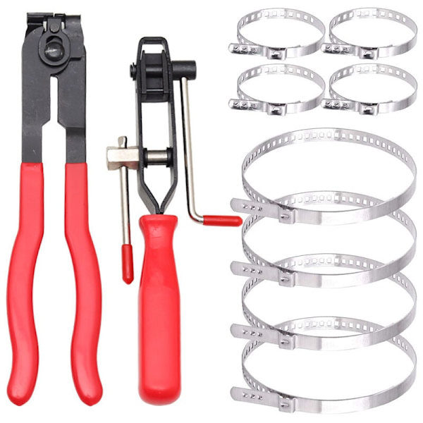 1 set slangklämma tång, 2 universalled slangklämma tång och crimpi