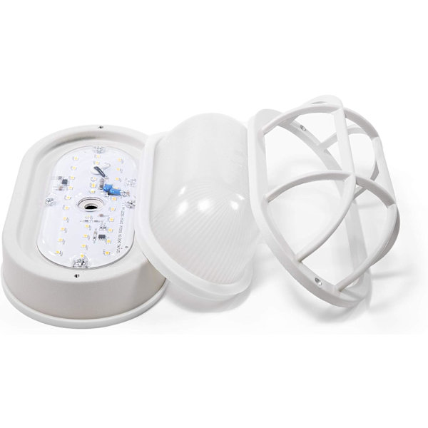 Utomhus 20 cm oval LED-skottbelysning, infälld montering för vägg