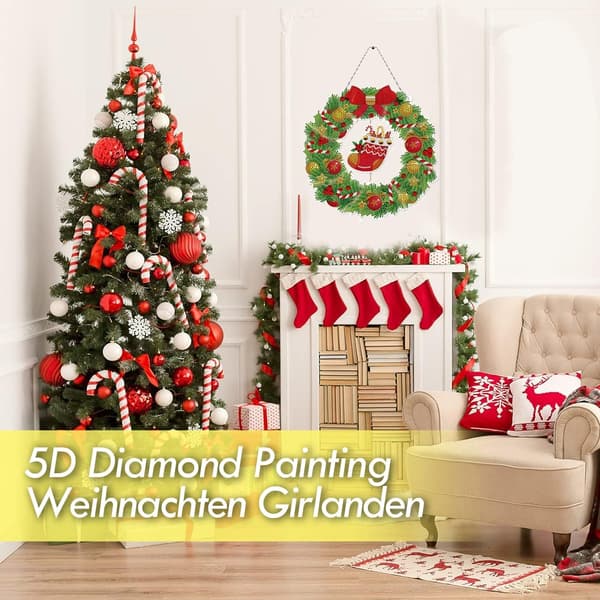 Julklapp Diamantmålning Kits, 5D Full Drill Diamantmålning F
