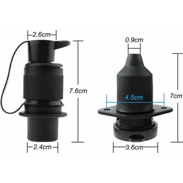 3-polet trailerstik og stik - Elektrisk stik til 12V tra