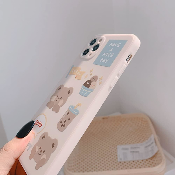 Kompatibel med iPhone 11 Skal med söt tecknad film