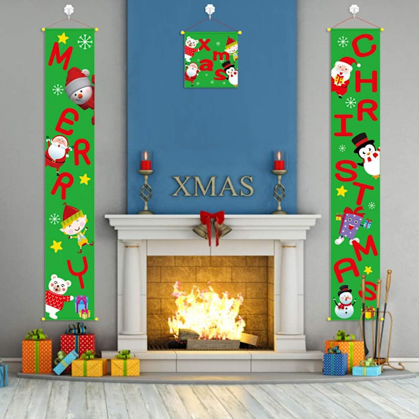 Jule dørbanner God jul Xmas veranda skilt dørbanner