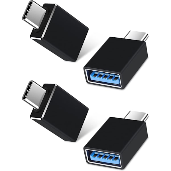 4-pakning USB C til USB-adapter, Type C til USB 3.0-adapter USBC-side-
