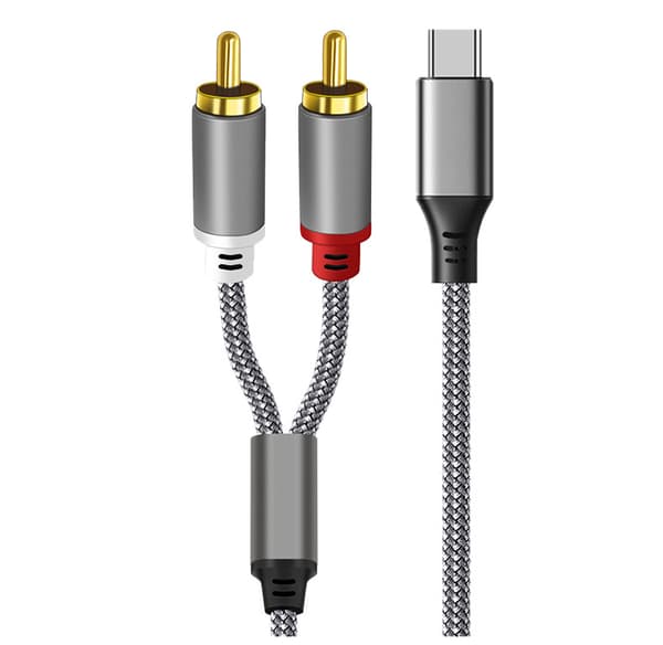 Lightning til RCA Aux Audio Adapter, Stereo Y Splitter Adapter til