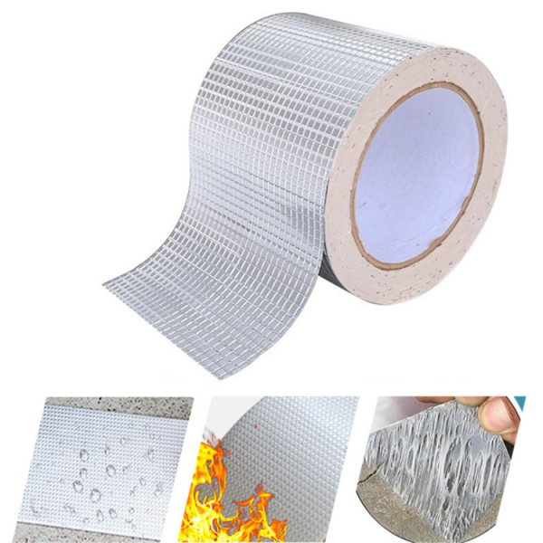 Butyltape, 15cm * 5m, 1,0 tykk vanntett taktape - aluminium