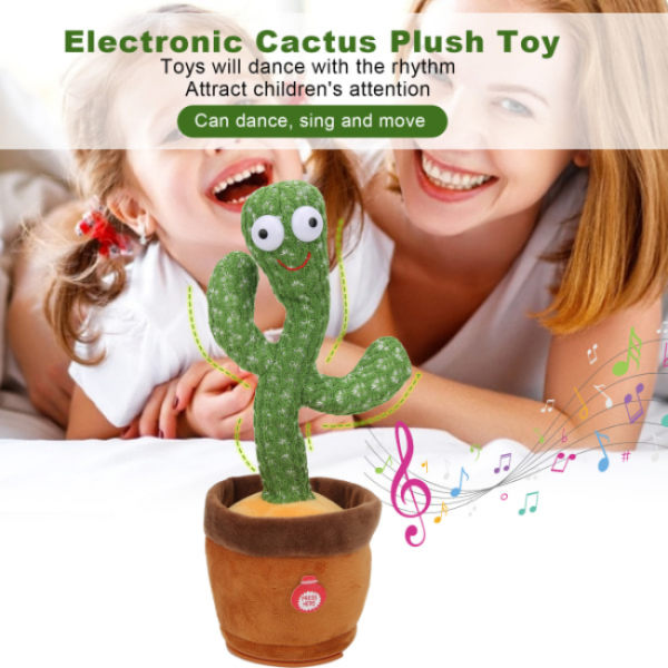 Elektronisk kaktus plyschleksaker Sjunga Dans Kaktus Utbildning K