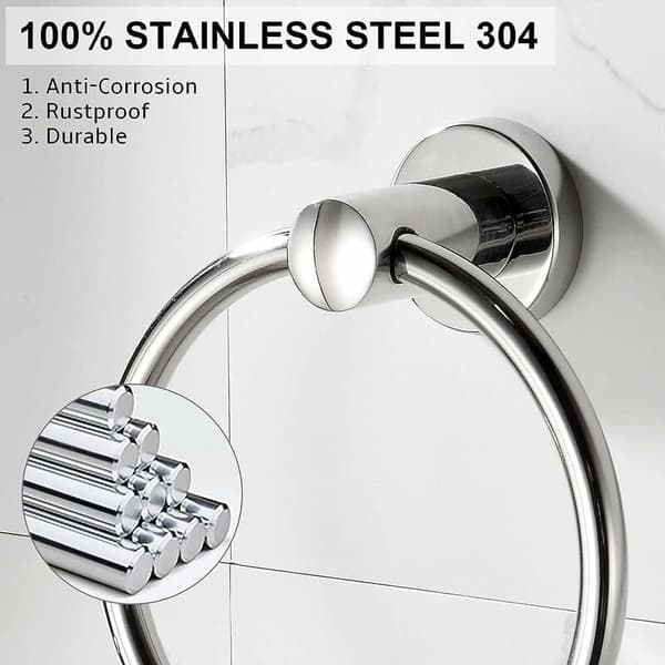 Modern handduksring i krompläterat 304 rostfritt stål