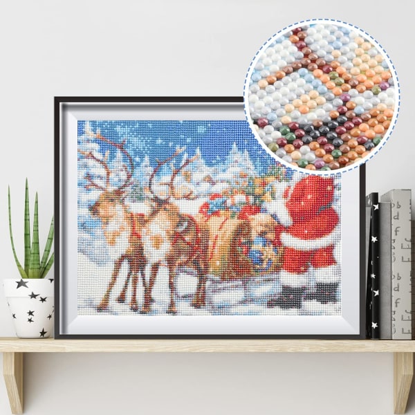 （54）DIY Diamantmaleri Julekit, 5D Julebroderi D