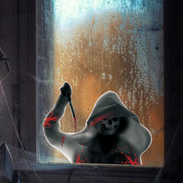 （1）2 kappaletta Halloween-seinätarroja - Kauhutarra seinälle - H
