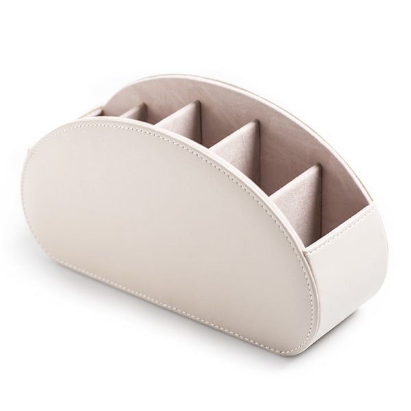 （Beige）5-fack Multifunktionell PU-Läder TV-Fjärrkontroll