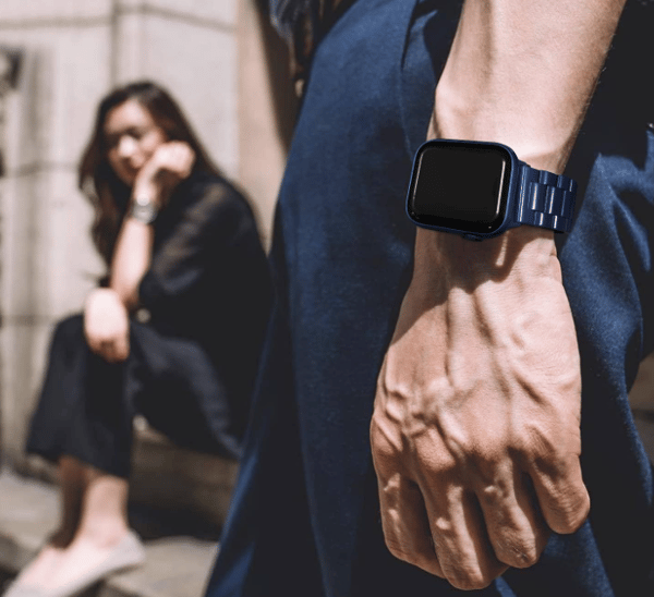 Kompatibel med Apple Watch-armbånd 42mm/44mm/45mm/49mm, rustfrit