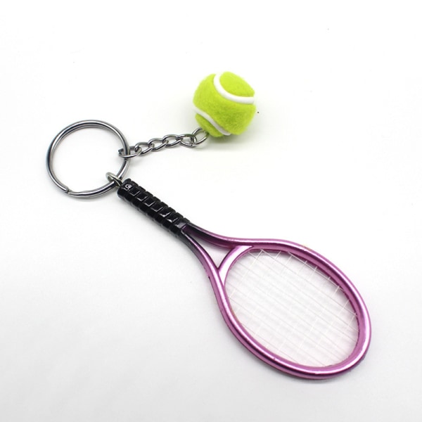 Lila 2st Mini Tennisracket Nyckelring, Söt Sport Style Split