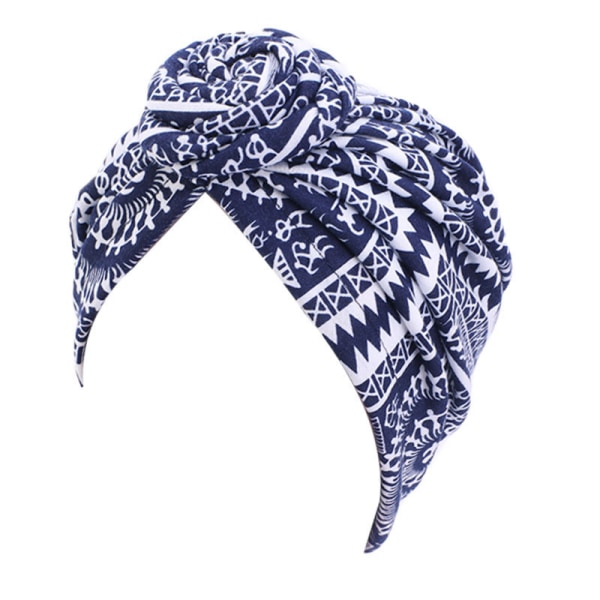 Ægypten sort og hvid boheme vind donut turban cap knude cover h