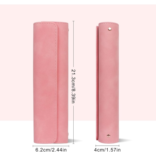 1 stk rosa bærbar reiseveske for elektrisk tannbørste - PU-skinn