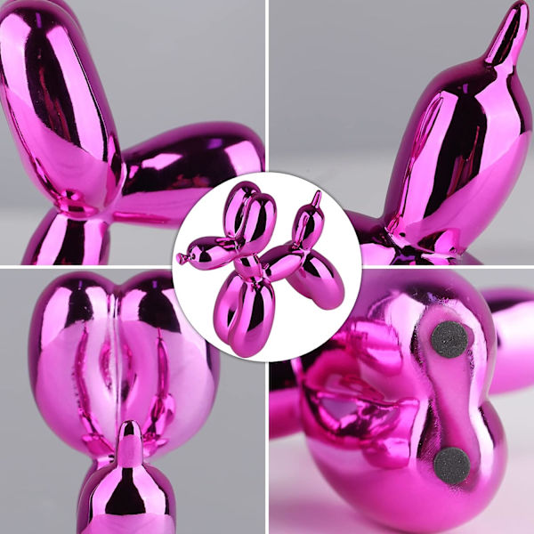 Skinnende galvanisert ballong hund statue samleobjekter figurer A