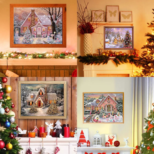 Juldiamantmålning för vuxna och barn, 5D DIY Jul D