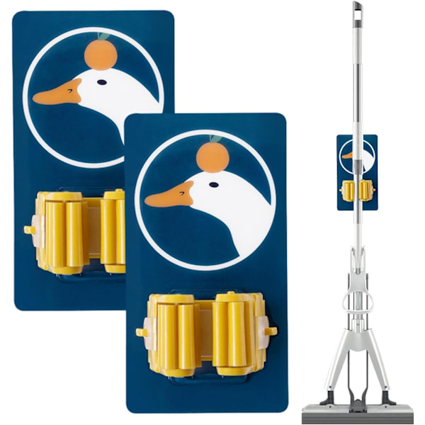 2 kappaletta Duck Kaka -luudan ripustin - Vahva liimamopsiri K