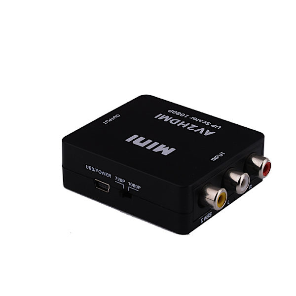 1PC Mini AV RCA CVBS till HDMI Video Audio Konverter Adapter Suppo