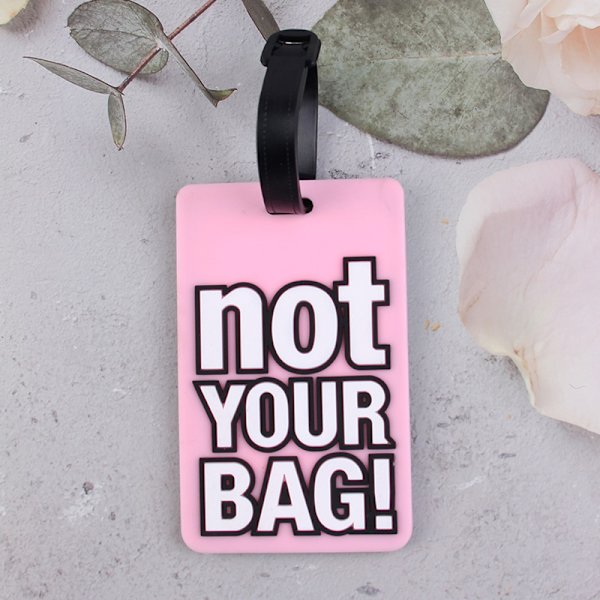 6*10,5 cm, (rosa), 2 stk. silikon bagasjelapper, bagasjelapper koffert