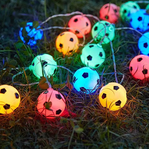 （Multicolor）Euro 2024 VM Fodbold LED Modellering Lys 3M 2