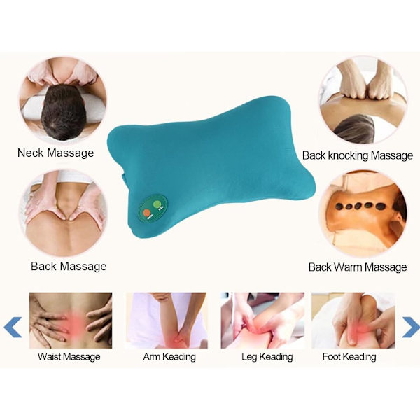 Mjuk massagekudde för bilens nackstöd för smärtlindring i nacke och rygg