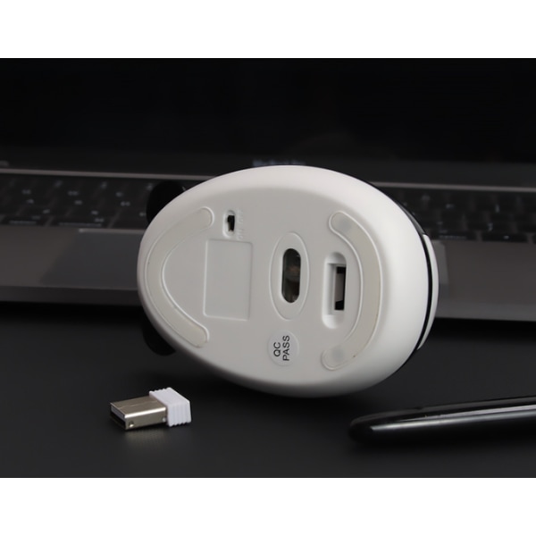 Svart och vit trådlös tecknad trådlös mus, Panda Wireless O
