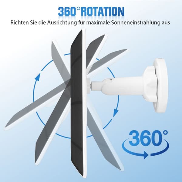 2x 5W Solpanel för Utomhuskamera Batteri, 5V IP65 Kompatibel, med USB, Micro-USB, DC, Typ-C