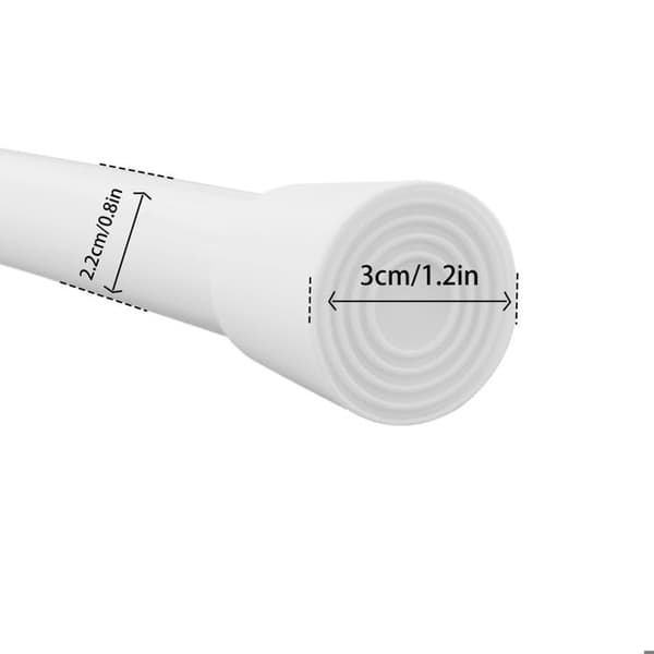 Gardinstänger utan borrning Extra Längd 81.2cm-149.8cm Vit, Justerbart Spänning, För Garderob, Sovrum, Badrum