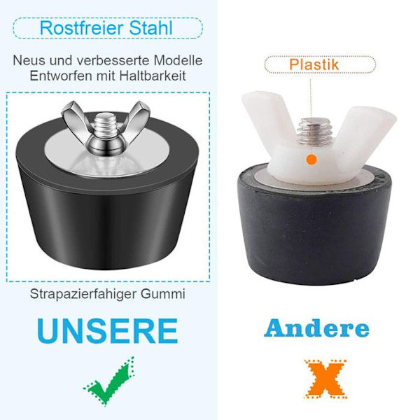 Vinterplugg för Pool 3.8cm, Professionell expanderande plugg för trycktest/reparation av poolutrustning