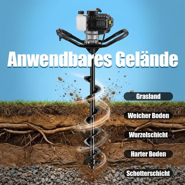 Borekrone Ø 100 mm x 80 cm - SDS-Plus adapter - Manganese stål med wolfram hoved, forstærkede grave tænder