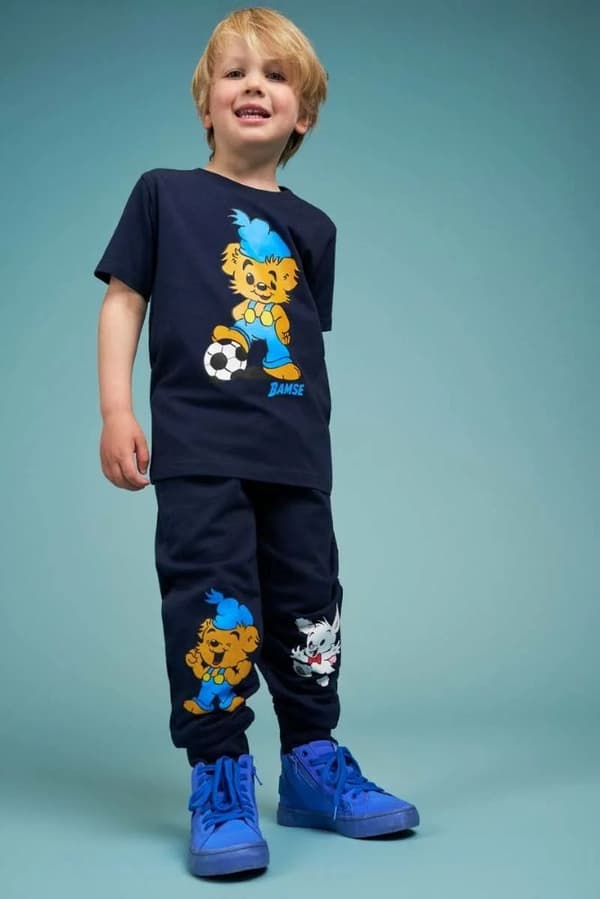 Bamse-jalkapalloilija T-paita, tummansininen DarkBlue 92
