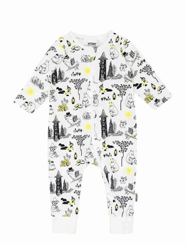 Mumi Dovendyr pyjamas sort/hvid White 62