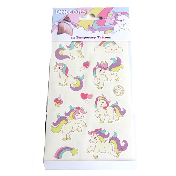 Unicorn Tatueringar multifärg