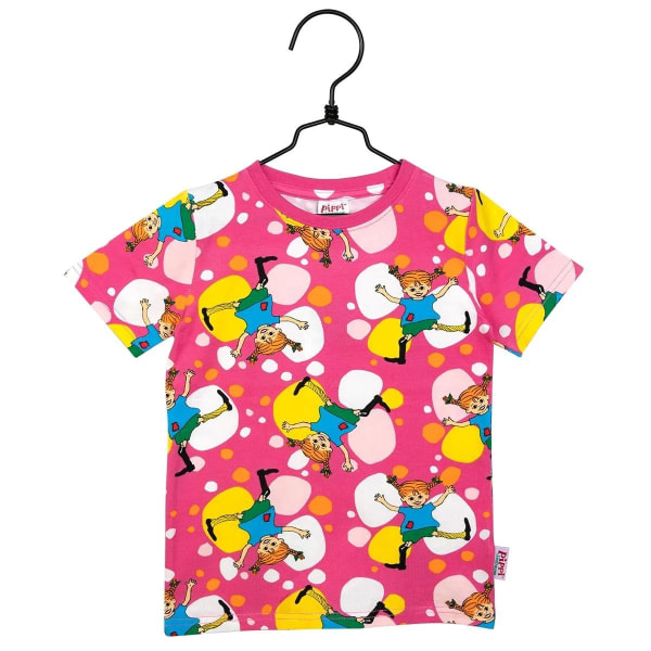 Pippi Långstrump Hjulning-t-shirt anilin Pink 86
