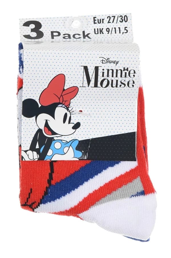 3-pak Minnie Mouse sokker MultiColor 23/26