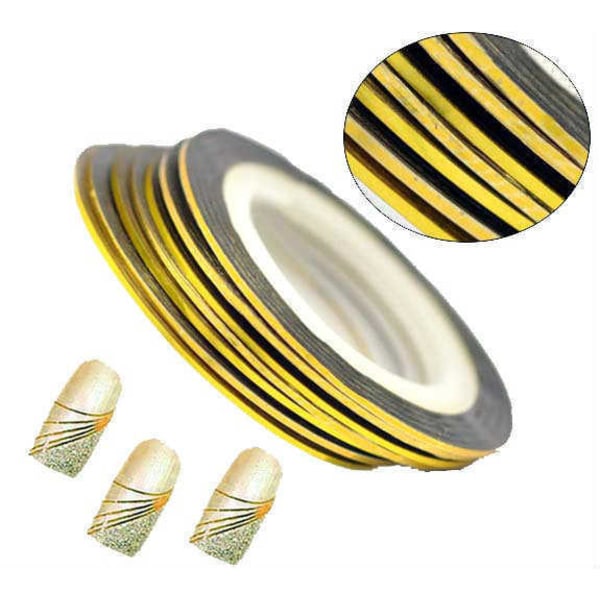 1 rulle Striping/Dekorations tejp Guld