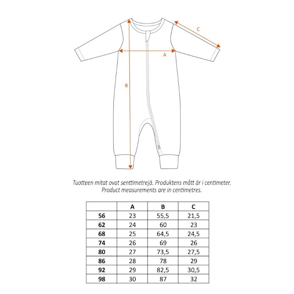 Mumin Somrigt-pyjamas vit MultiColor 98