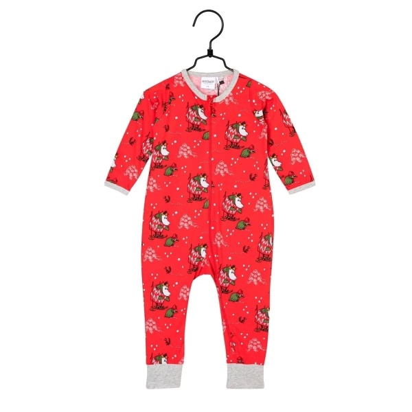 Mumin Jul-pyjamas baby röd Red 74